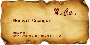 Murvai Csongor névjegykártya